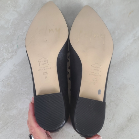 French Sole NY | LIRON Classic Black Leather Gold Studded Ballet Flats Shoes 8.5 - Picture 13 of 14